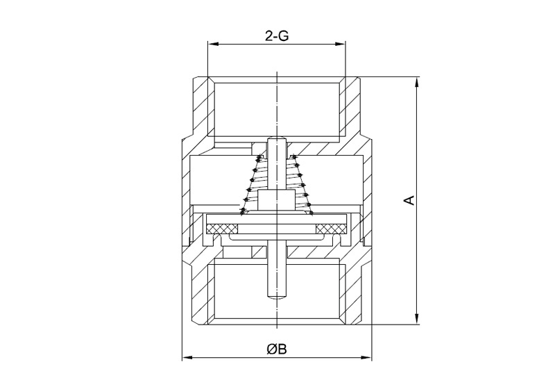 Dimensions of BRASS SWING CHECK VALVE 9405 (Rubber Sealing)
