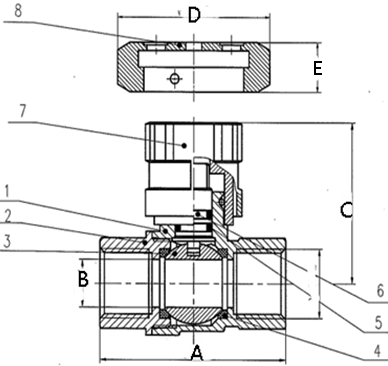 5284 magnetic lock ball valve product description