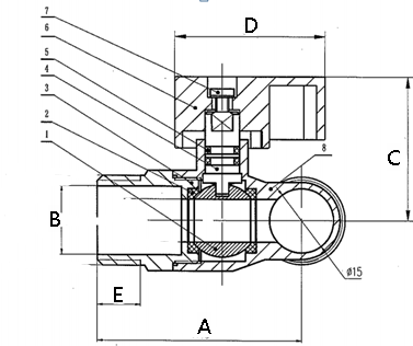5291 three way ball valve product description