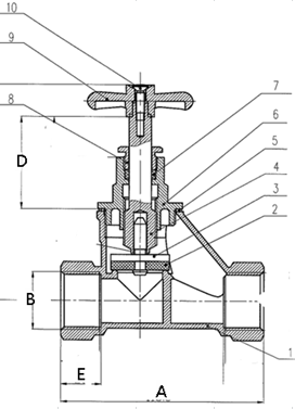 5310 brass stop valve product description