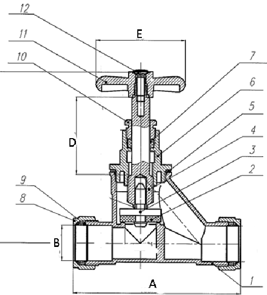 5332 brass stop valve product description