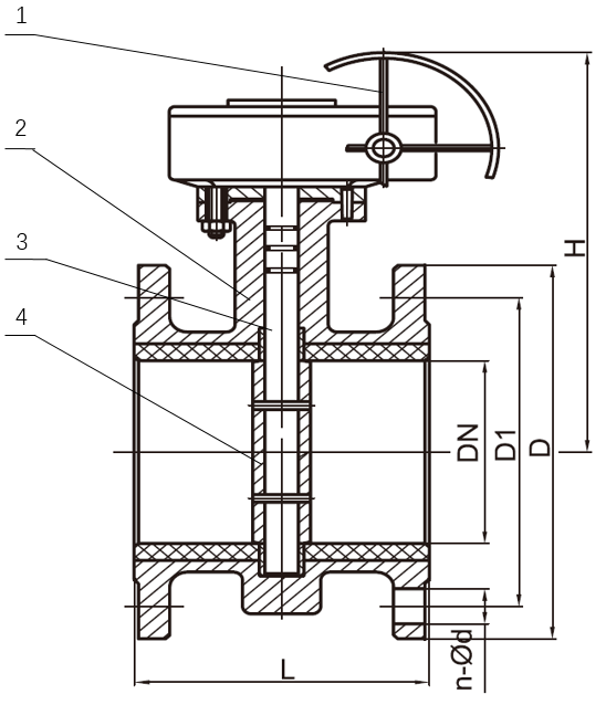flange type worm gear butterfly valve product description