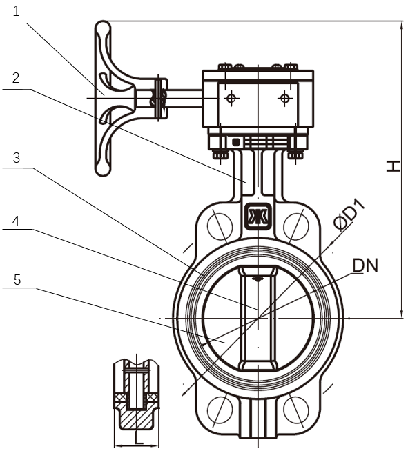 wafer type worm gear butterfly valve product description