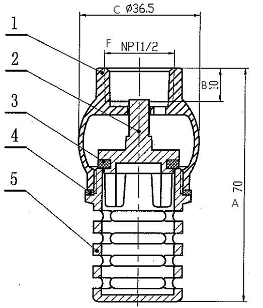 5429 foot valve product description