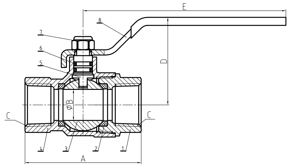 r90101 brass ball valve