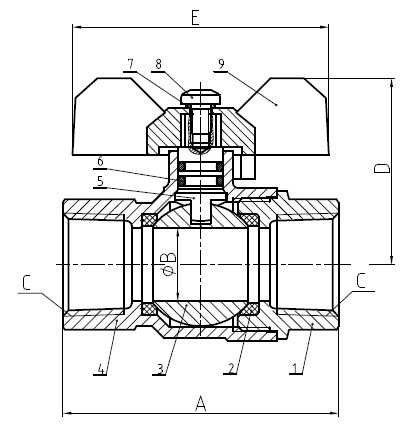 r90202 brass ball valve