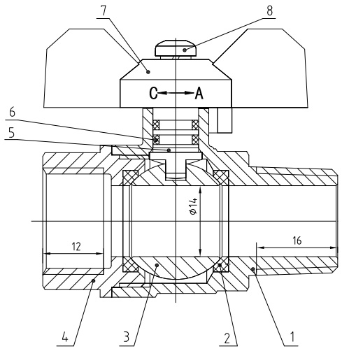 r91101 brass ball valve 