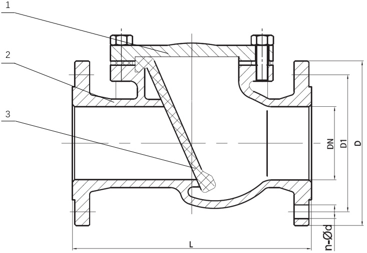 1413 rubber flap check valve