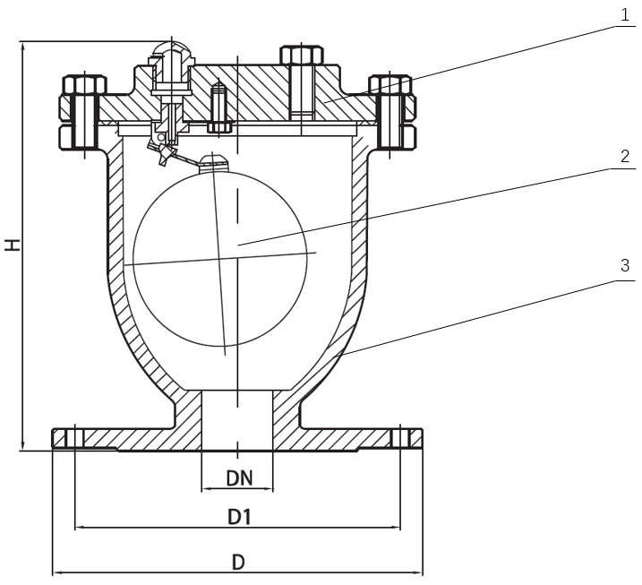 1706 air vent valve flange type
