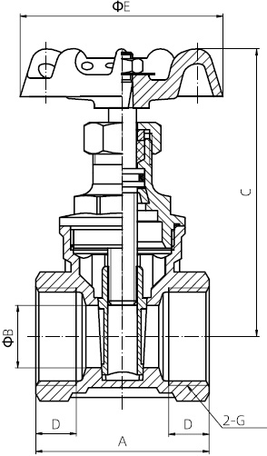 5115 brass gate valves 