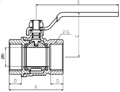 5270 nickel plated ball valve 