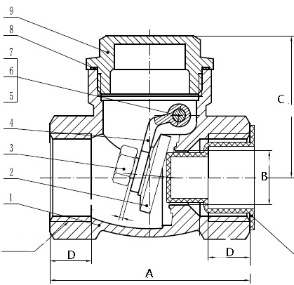 5416 brass check valves 
