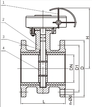 FLANGE TYPE WORM GEAR BUTTERFLY VALVE